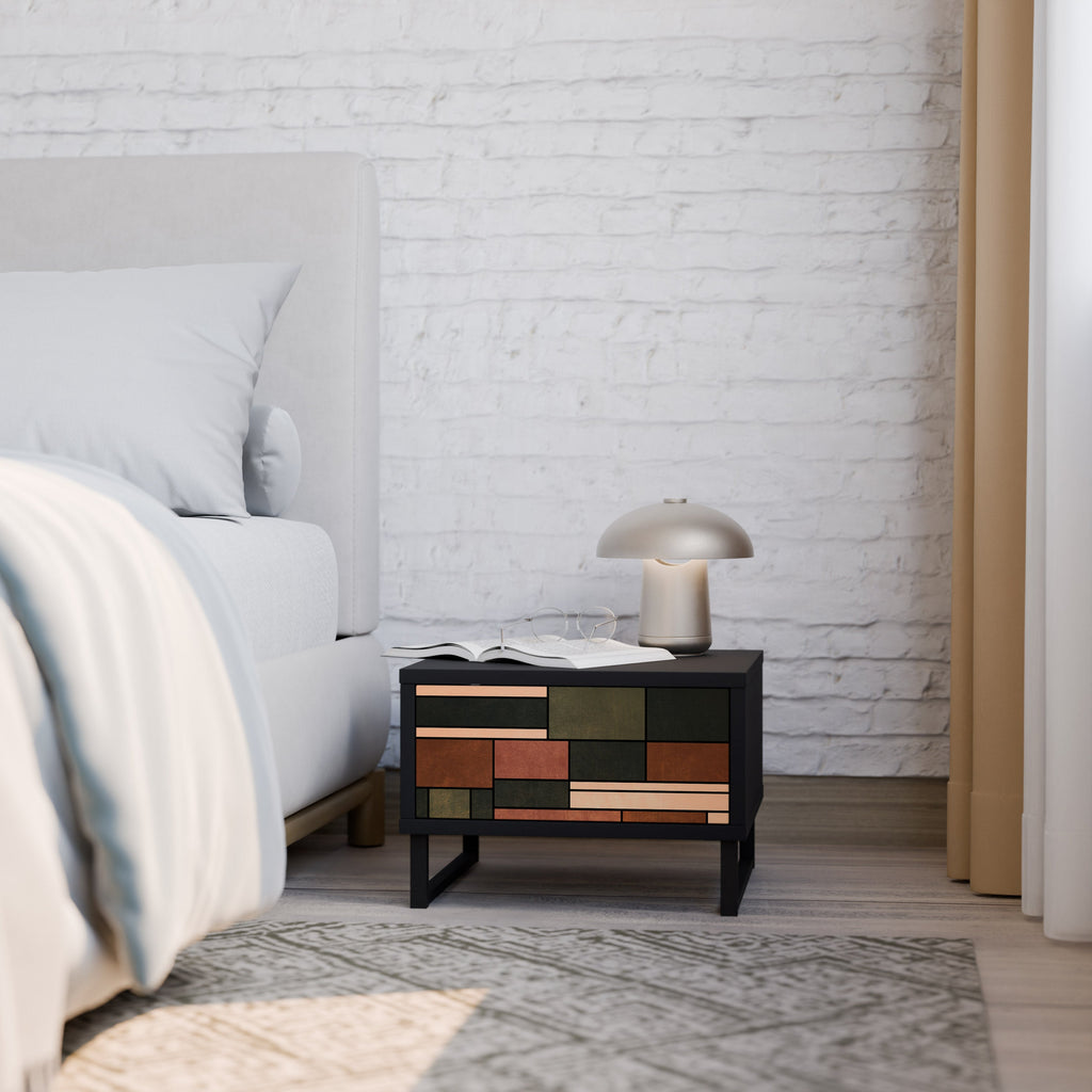 FIGURES OF NATURE Mesa de Cabeceira em Acabamento Preto