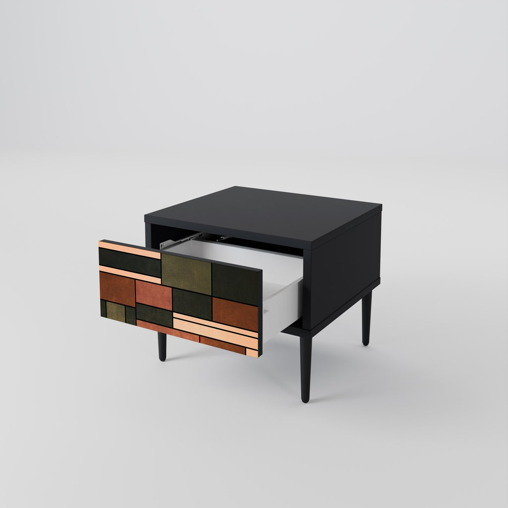 FIGURES OF NATURE Mesa de Cabeceira em Acabamento Preto