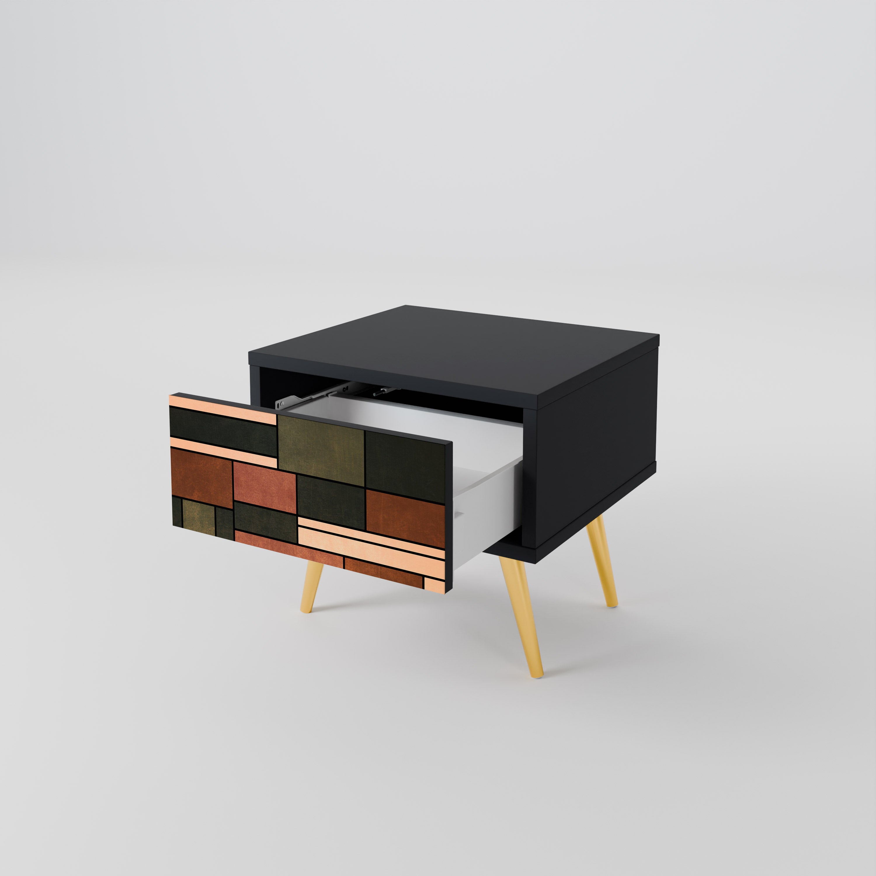 FIGURES OF NATURE Mesa de Cabeceira em Acabamento Preto