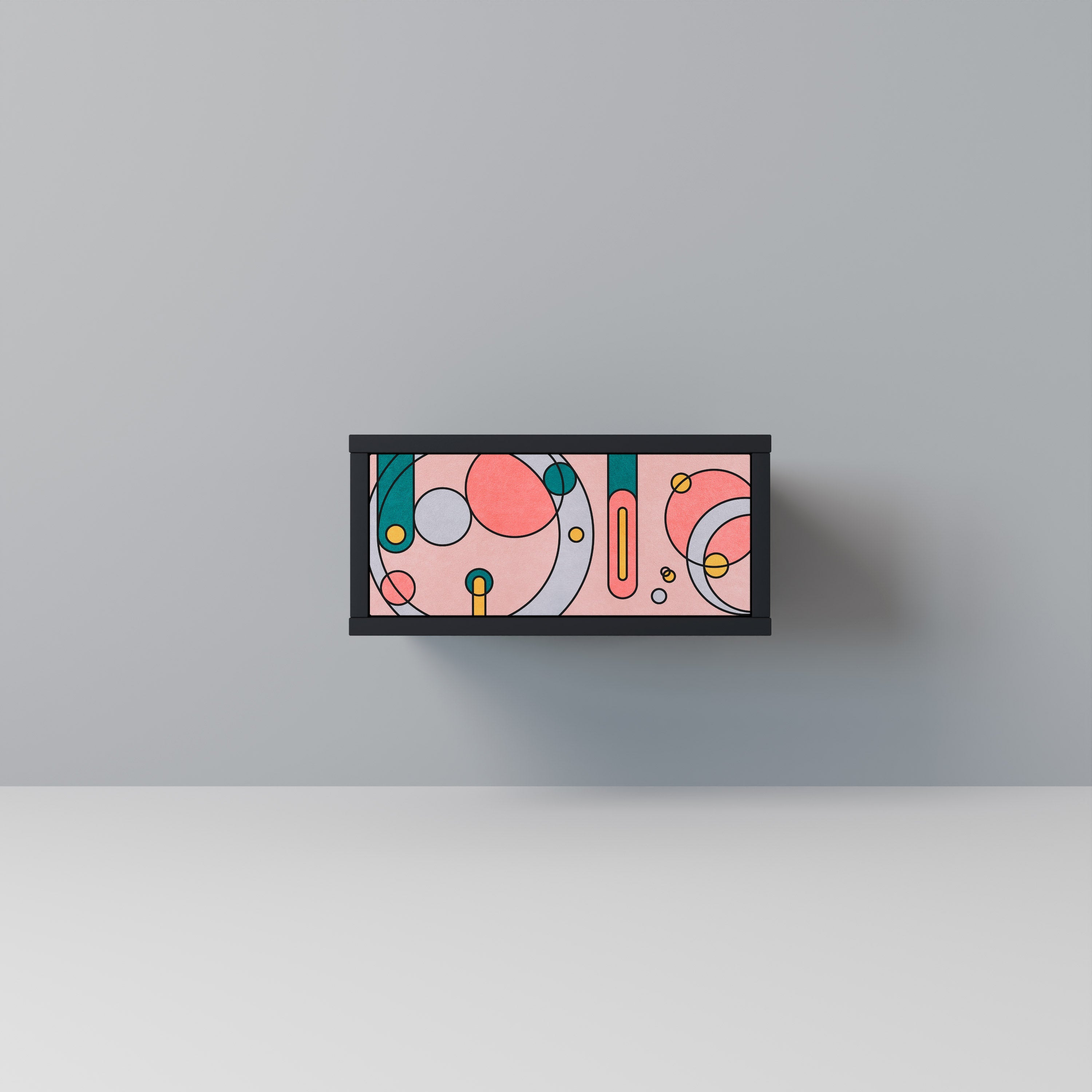 GOSSAMER ECHOES Mesa de Cabeceira em Acabamento Preto