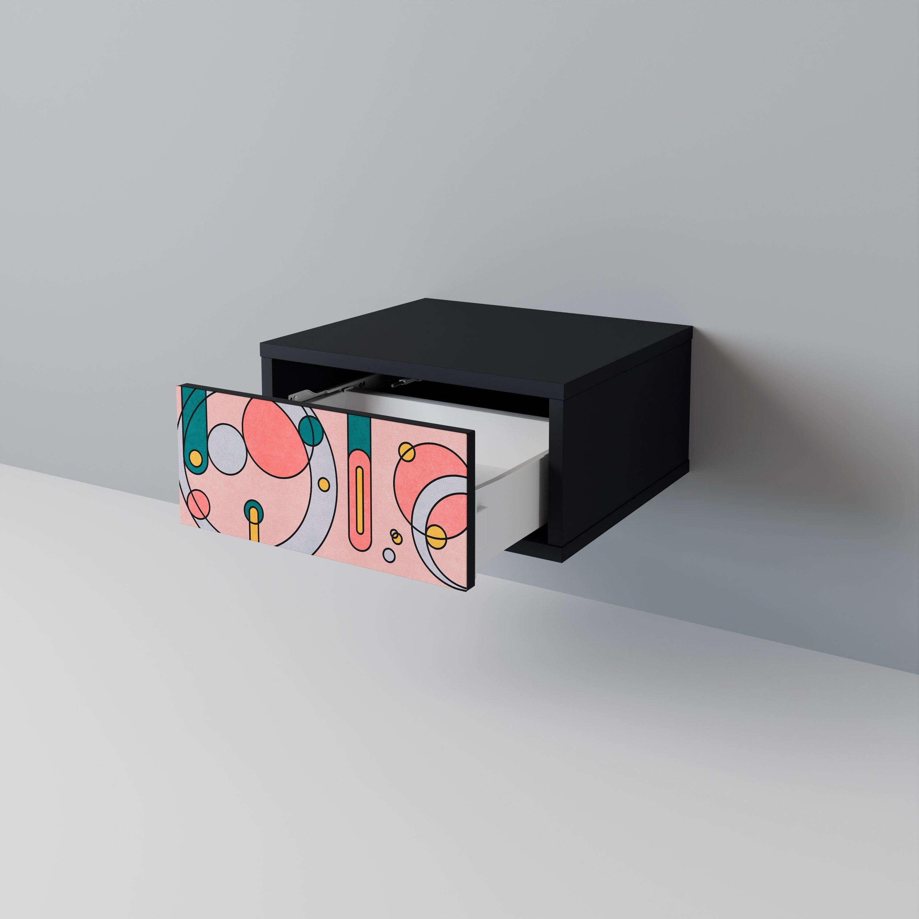 GOSSAMER ECHOES Mesa de Cabeceira em Acabamento Preto