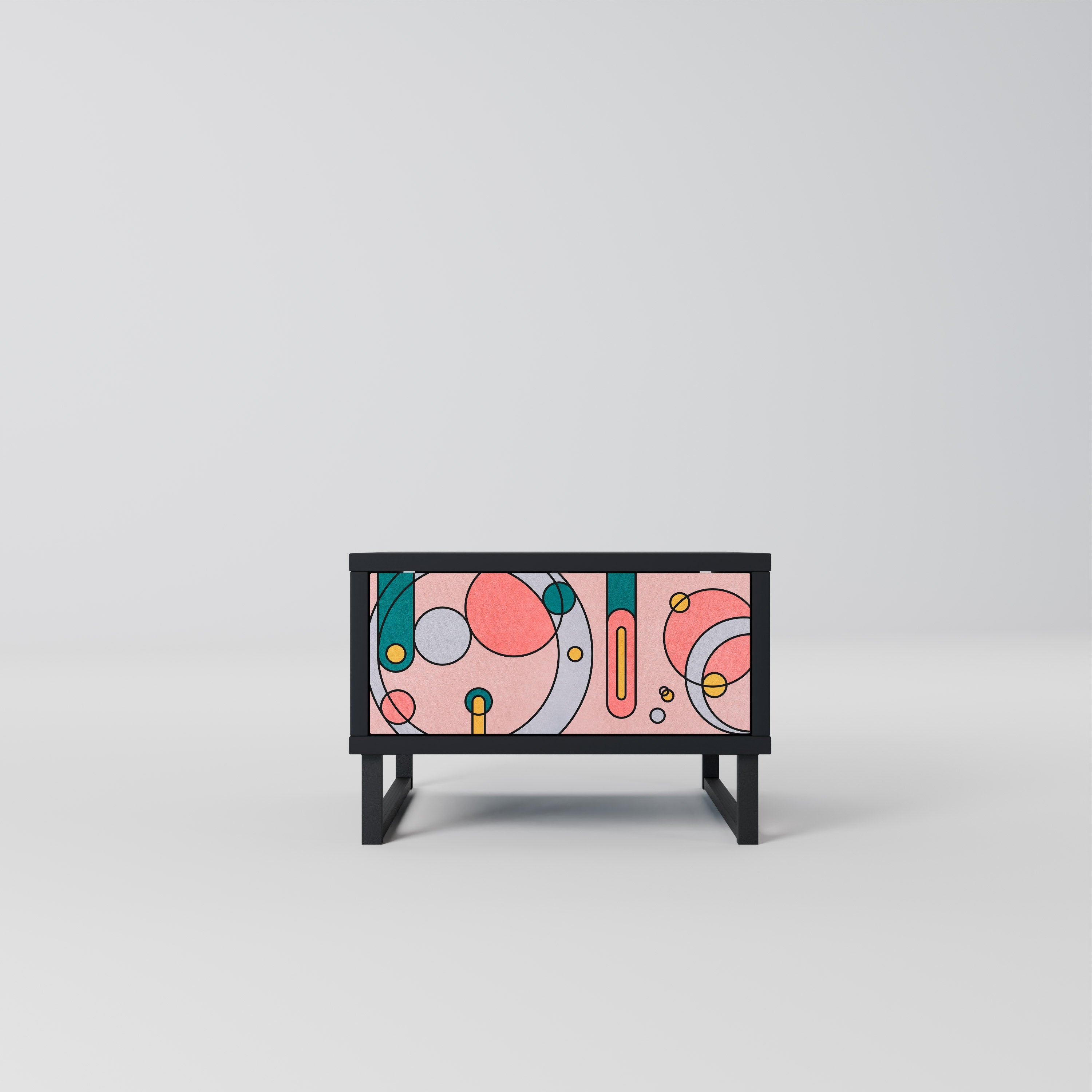 GOSSAMER ECHOES Mesa de Cabeceira em Acabamento Preto