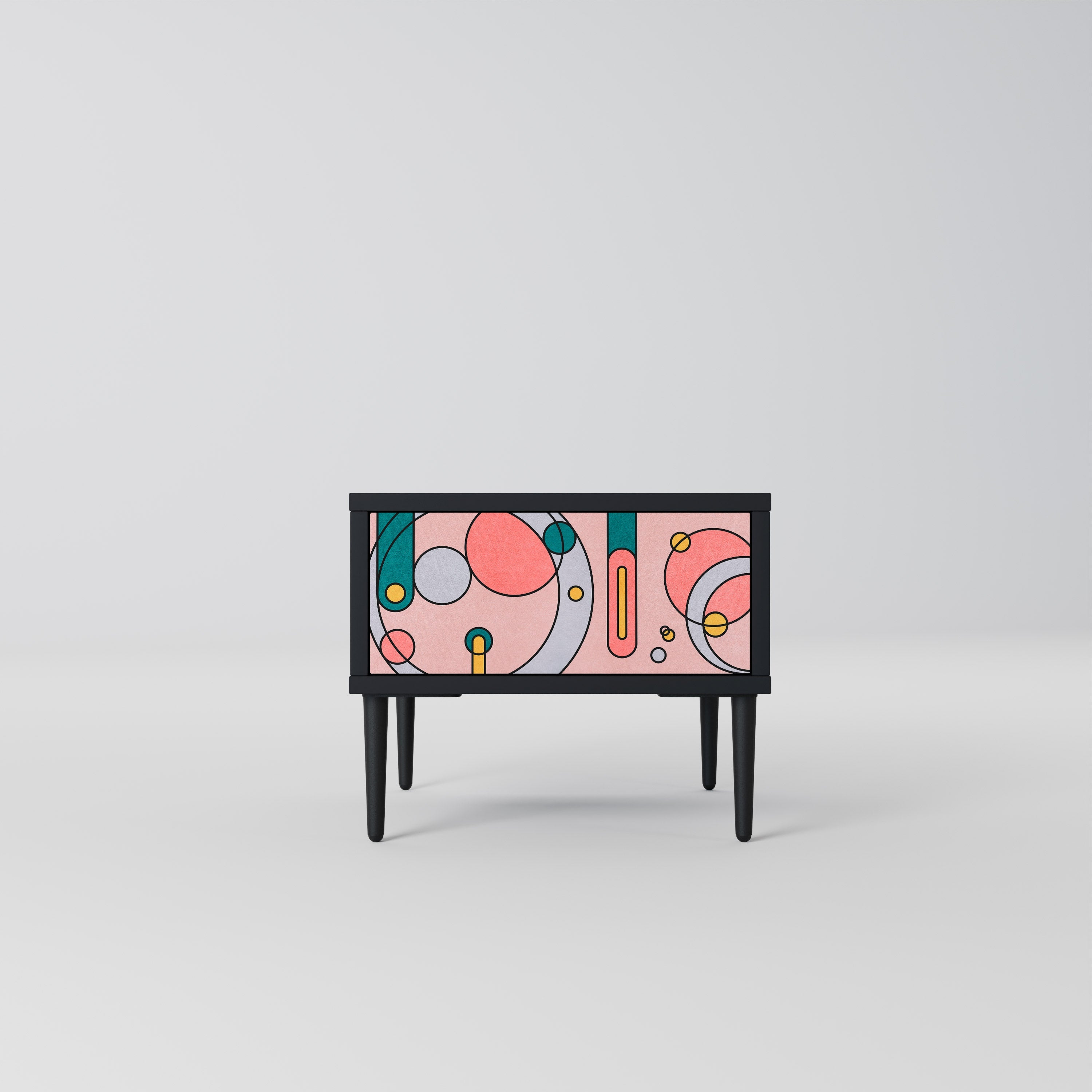 GOSSAMER ECHOES Mesa de Cabeceira em Acabamento Preto