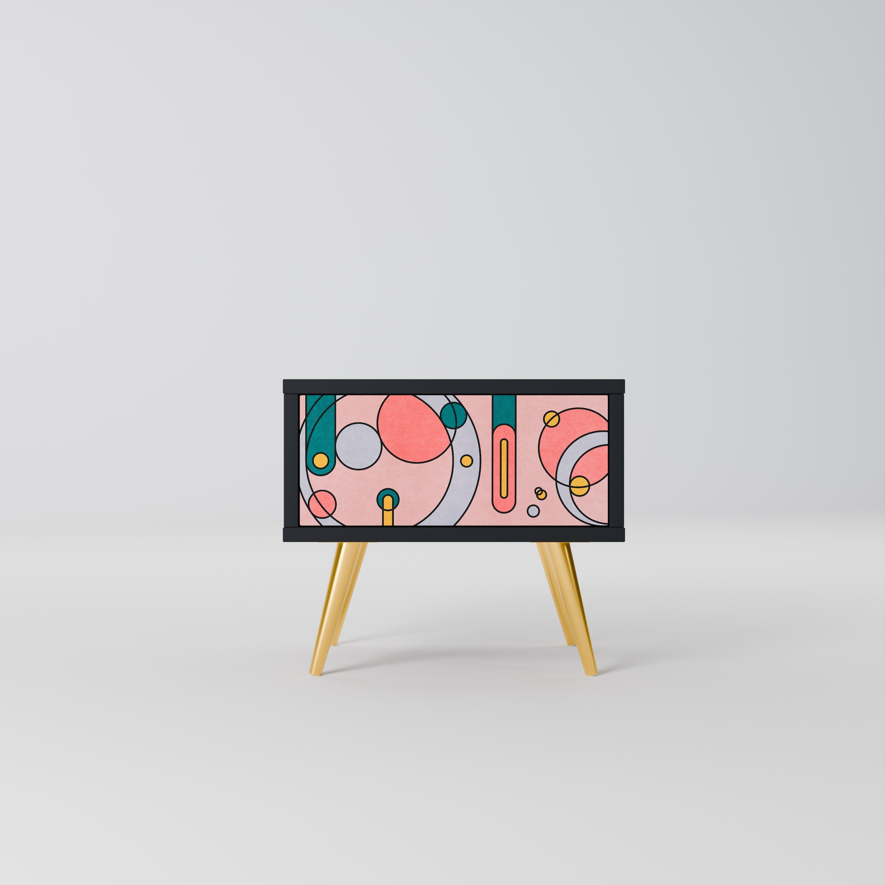 GOSSAMER ECHOES Mesa de Cabeceira em Acabamento Preto