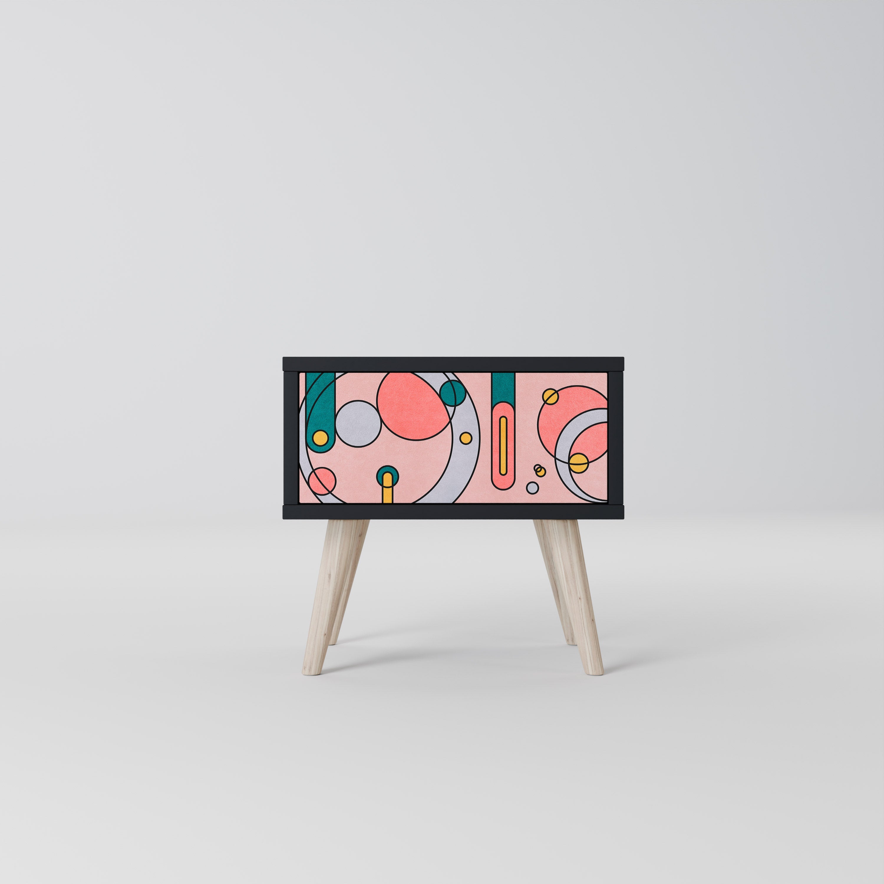 GOSSAMER ECHOES Mesa de Cabeceira em Acabamento Preto