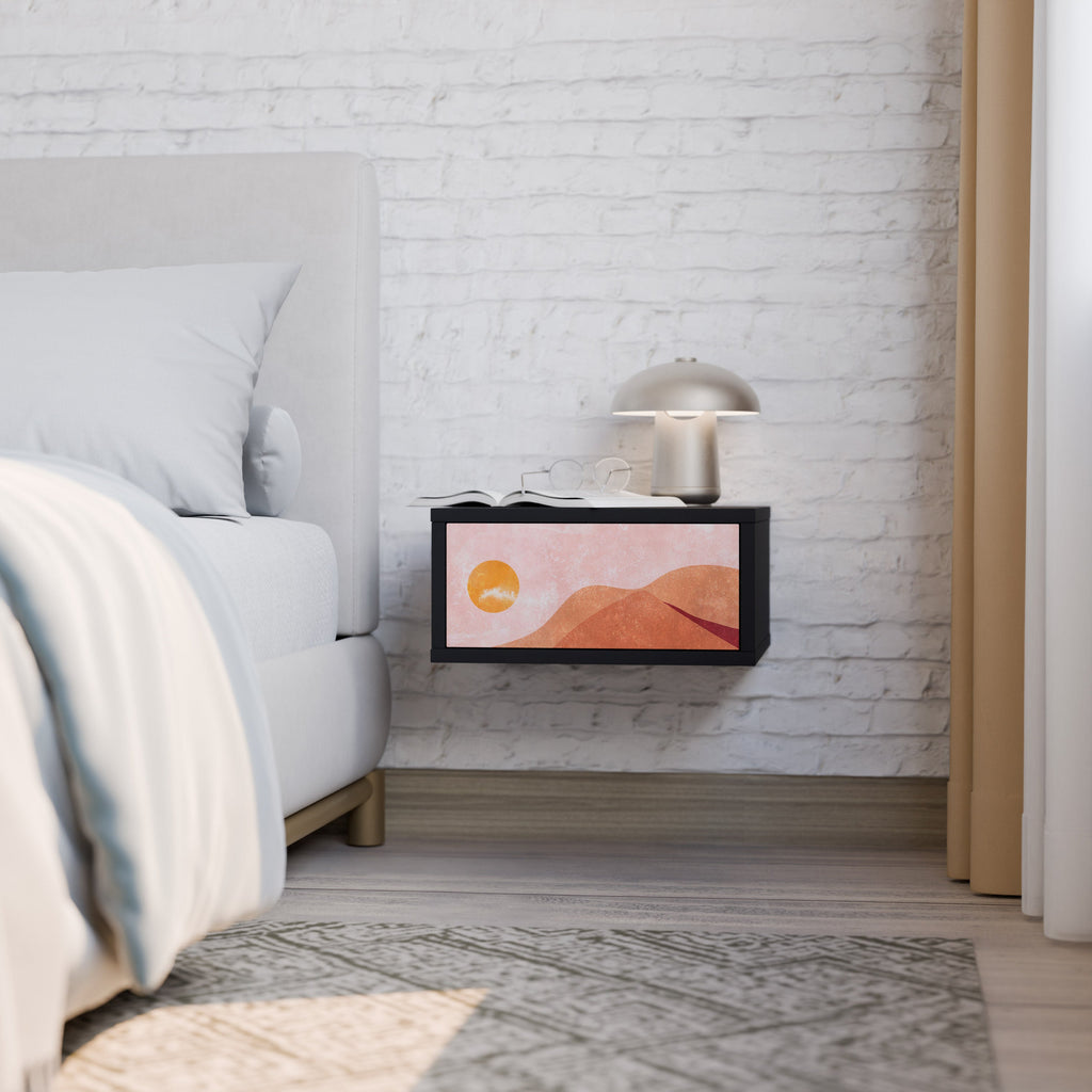 LUMINOUS SUNLIGHT Mesa de Cabeceira em Acabamento Preto