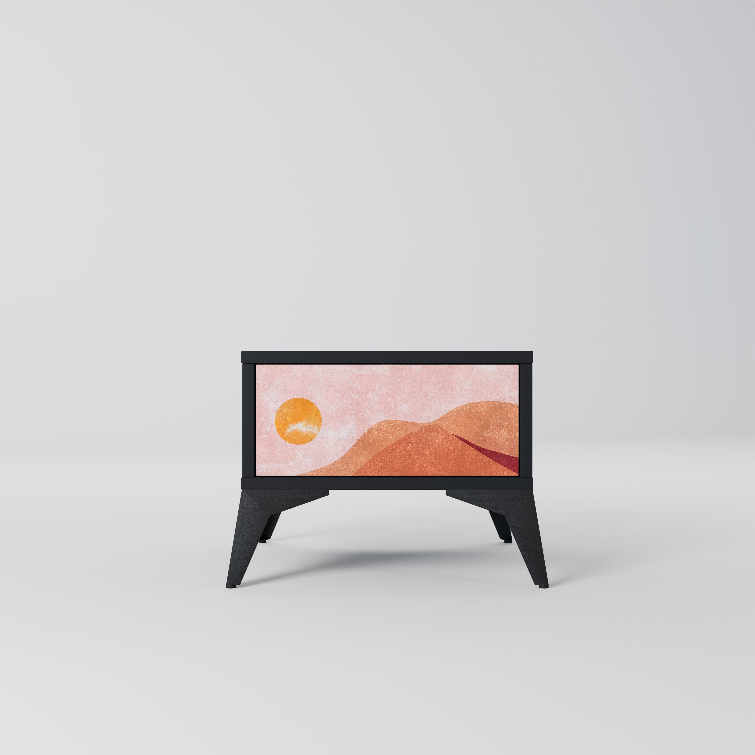 LUMINOUS SUNLIGHT Mesa de Cabeceira em Acabamento Preto