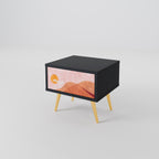 LUMINOUS SUNLIGHT Mesa de Cabeceira em Acabamento Preto