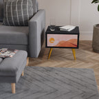 LUMINOUS SUNLIGHT Mesa de Cabeceira em Acabamento Preto