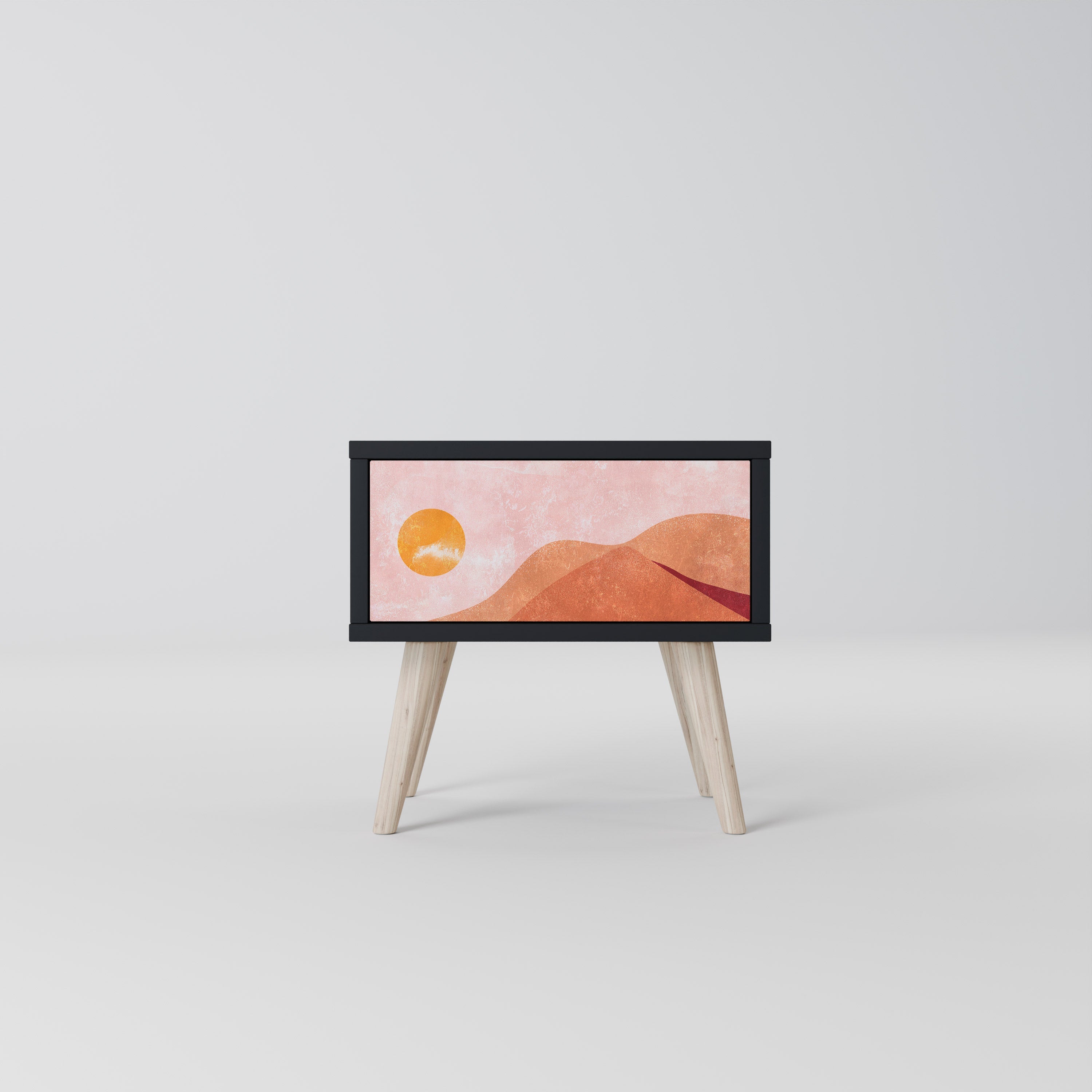 LUMINOUS SUNLIGHT Mesa de Cabeceira em Acabamento Preto