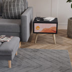 LUMINOUS SUNLIGHT Mesa de Cabeceira em Acabamento Preto