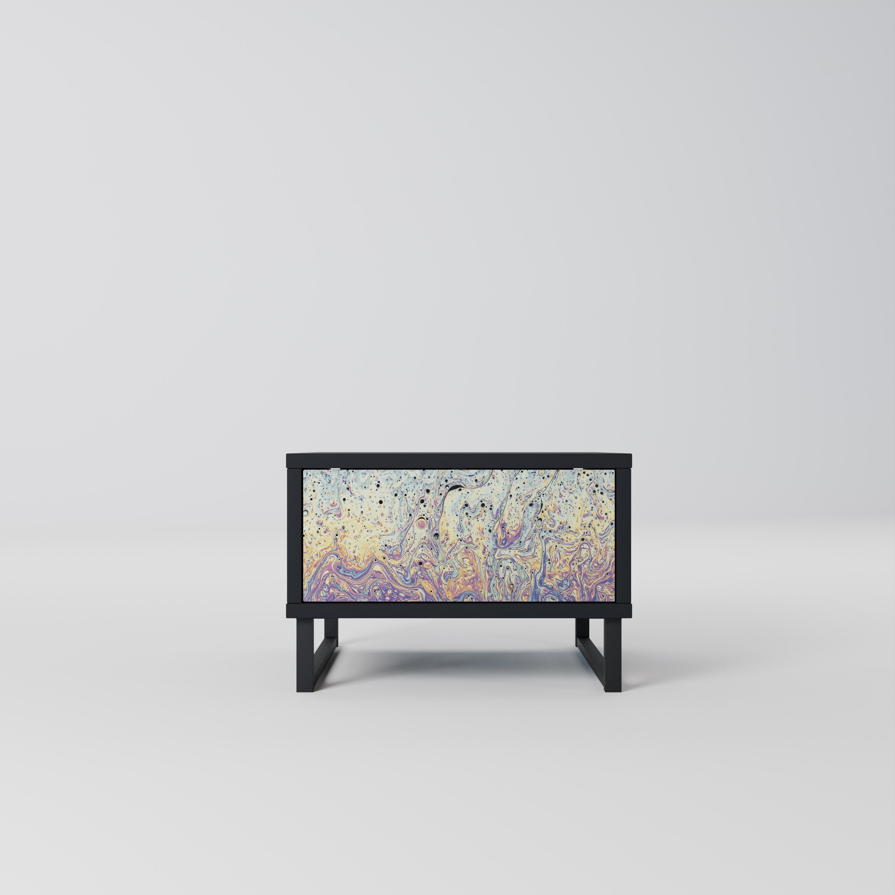 MOSAIC OF COLORS Mesa de Cabeceira em Acabamento Preto