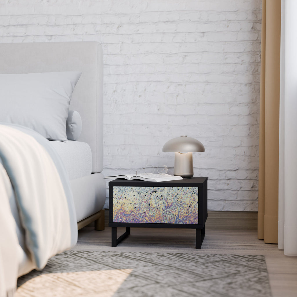 MOSAIC OF COLORS Mesa de Cabeceira em Acabamento Preto