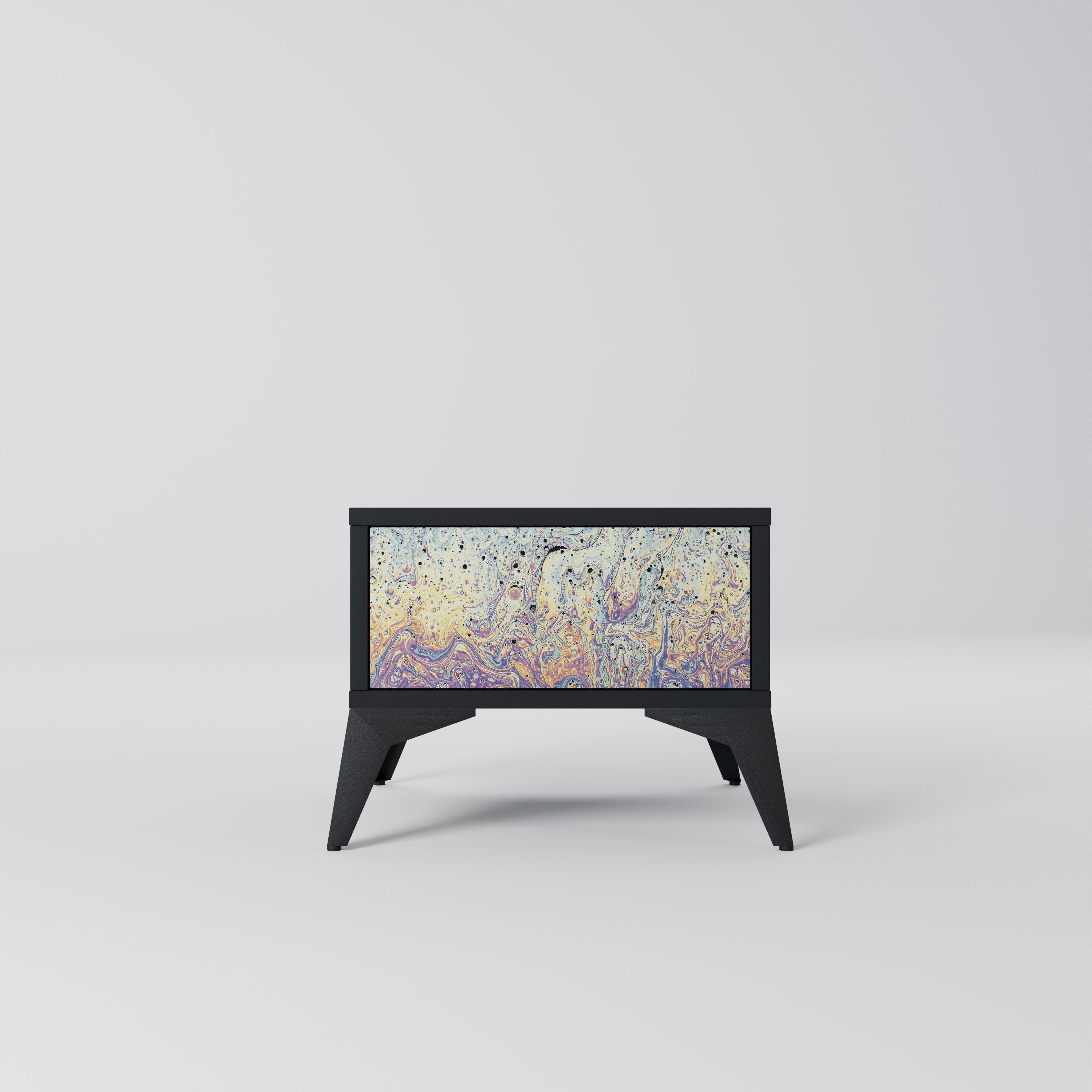 MOSAIC OF COLORS Mesa de Cabeceira em Acabamento Preto