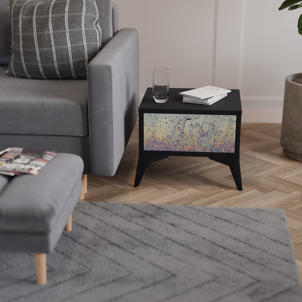 MOSAIC OF COLORS Mesa de Cabeceira em Acabamento Preto