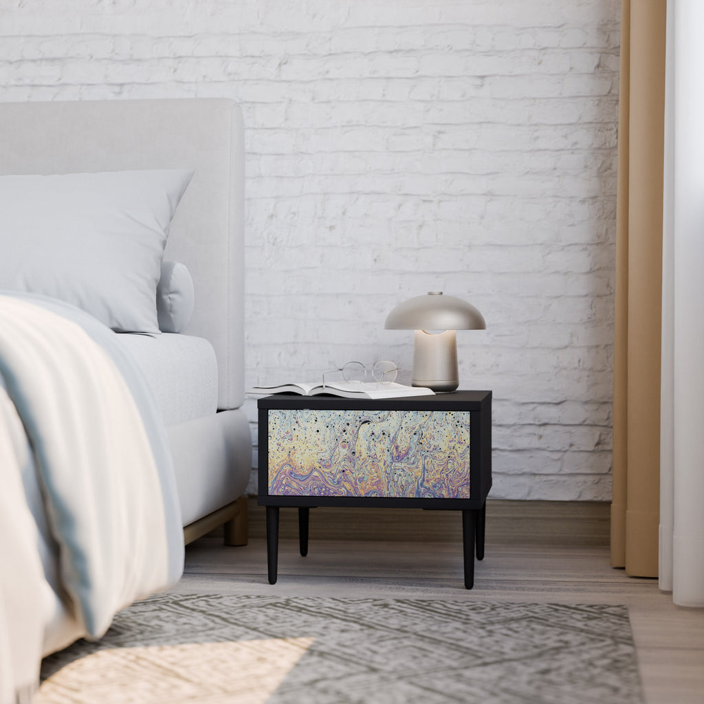 MOSAIC OF COLORS Mesa de Cabeceira em Acabamento Preto