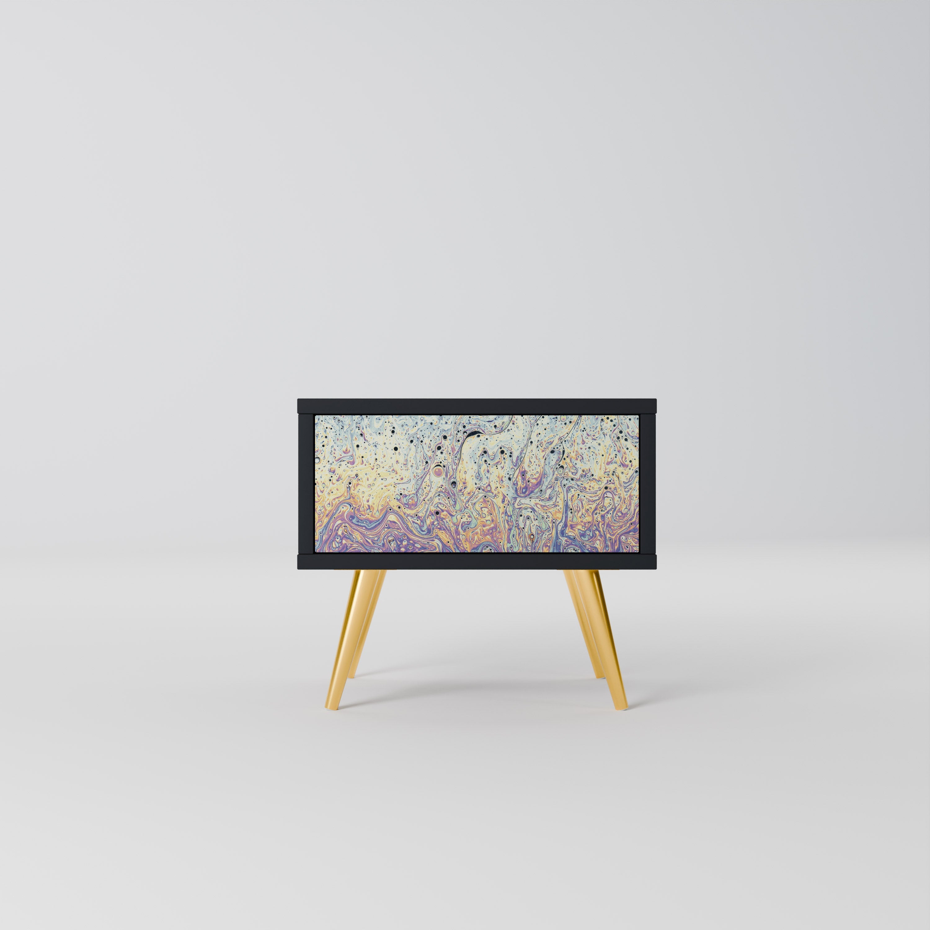 MOSAIC OF COLORS Mesa de Cabeceira em Acabamento Preto