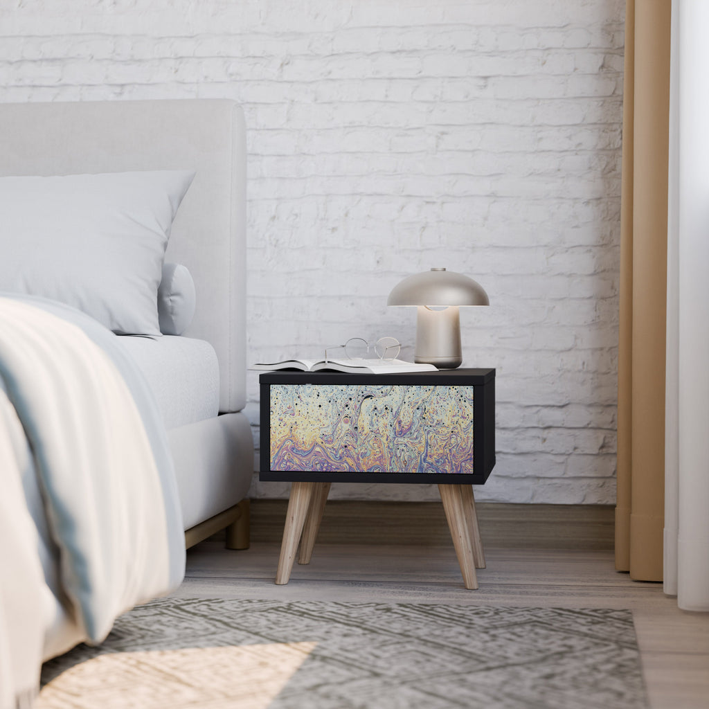 MOSAIC OF COLORS Mesa de Cabeceira em Acabamento Preto