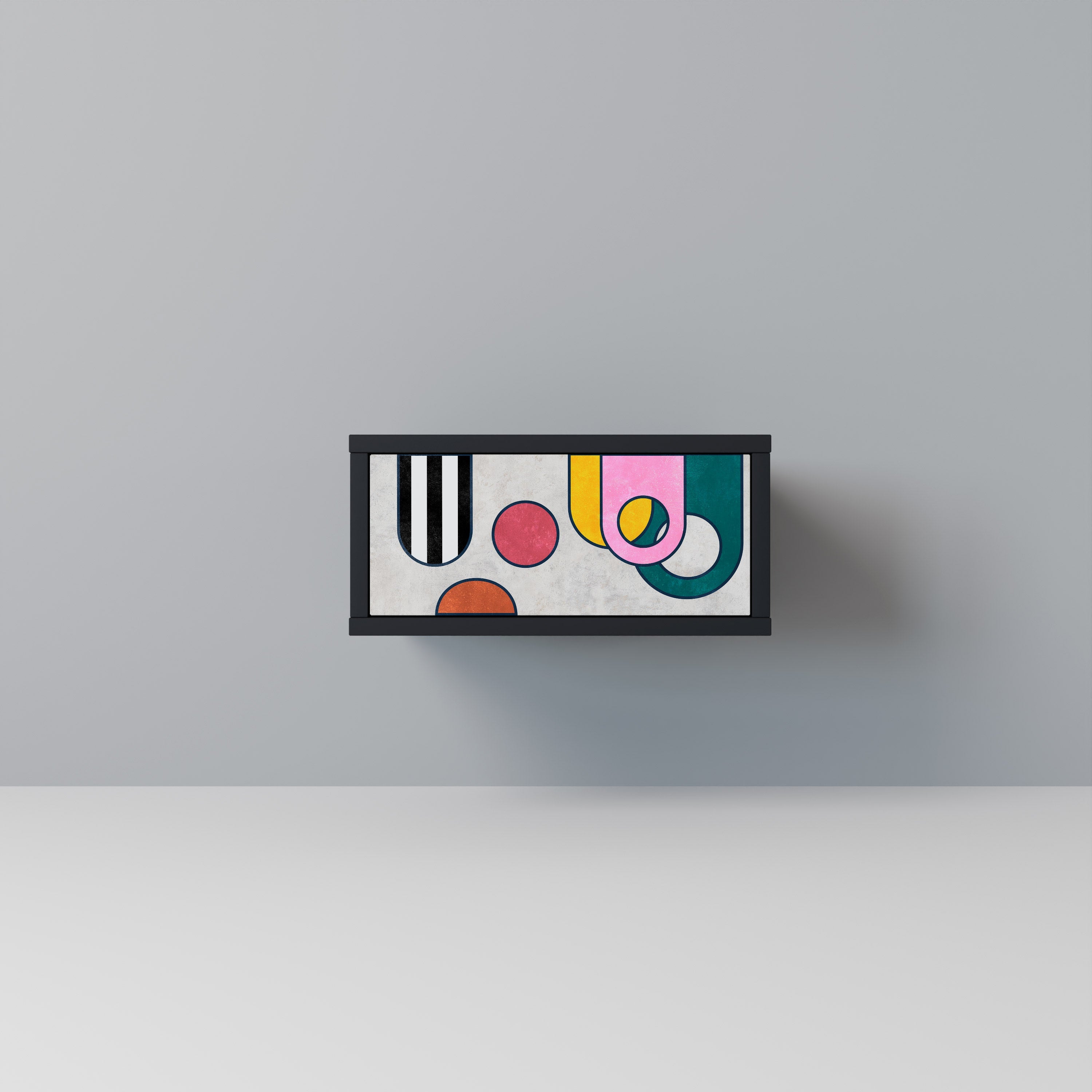 COOL STORY Mesa de Cabeceira em Acabamento Preto