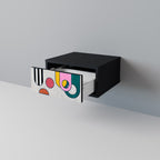 COOL STORY Mesa de Cabeceira em Acabamento Preto