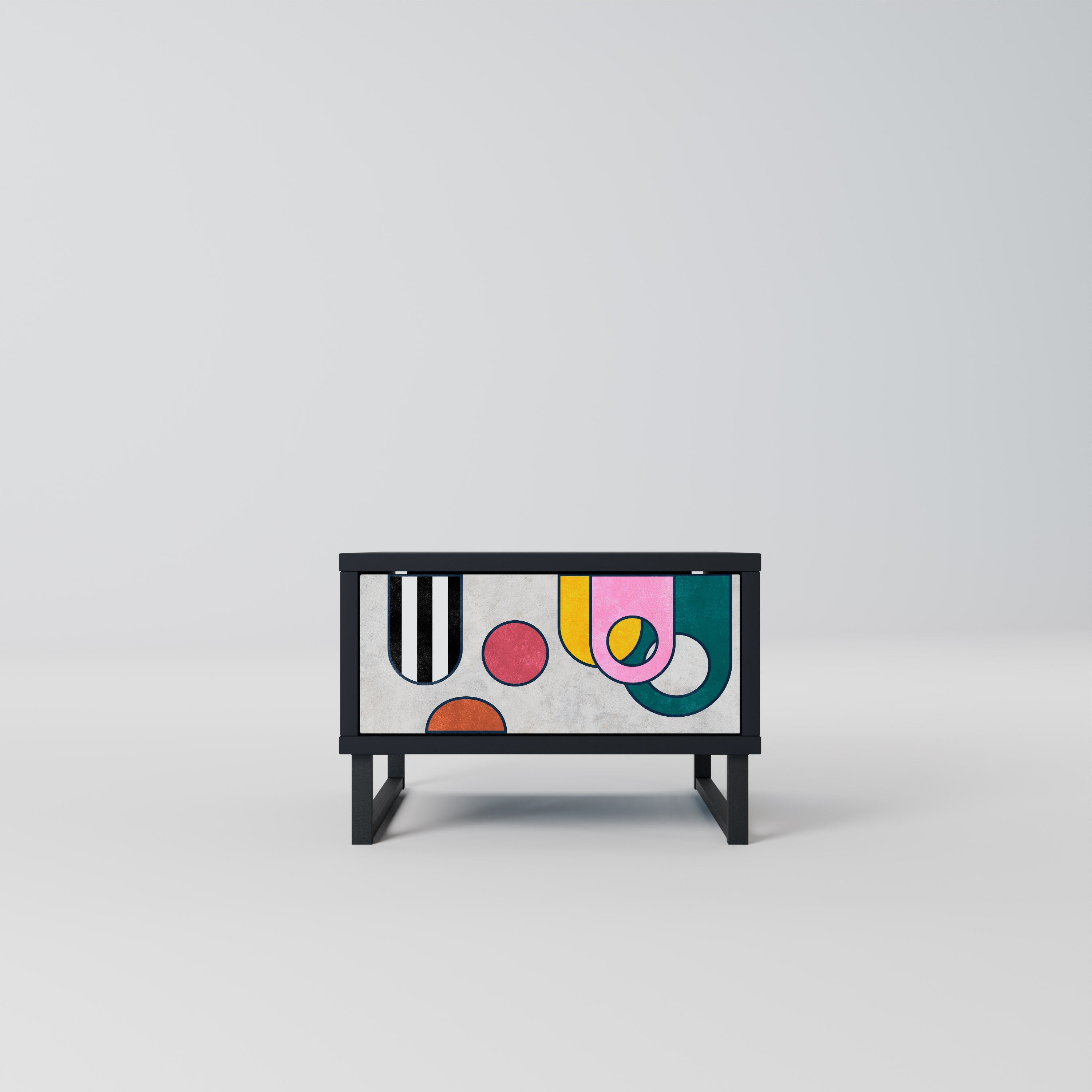 COOL STORY Mesa de Cabeceira em Acabamento Preto