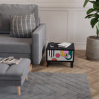 COOL STORY Mesa de Cabeceira em Acabamento Preto