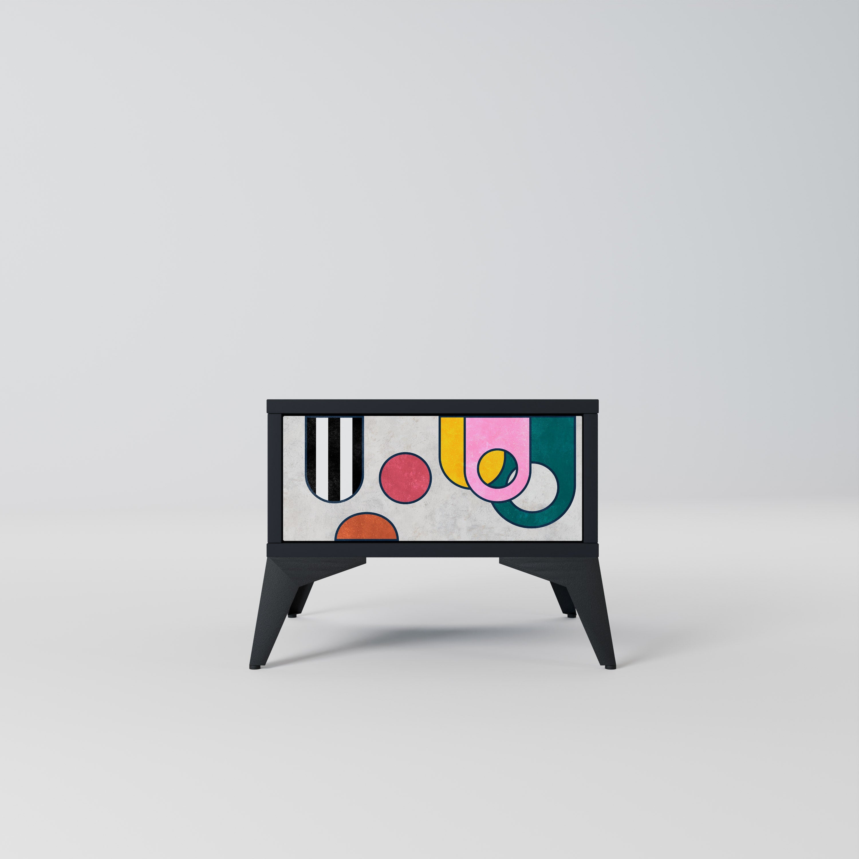 COOL STORY Mesa de Cabeceira em Acabamento Preto