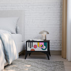 COOL STORY Mesa de Cabeceira em Acabamento Preto