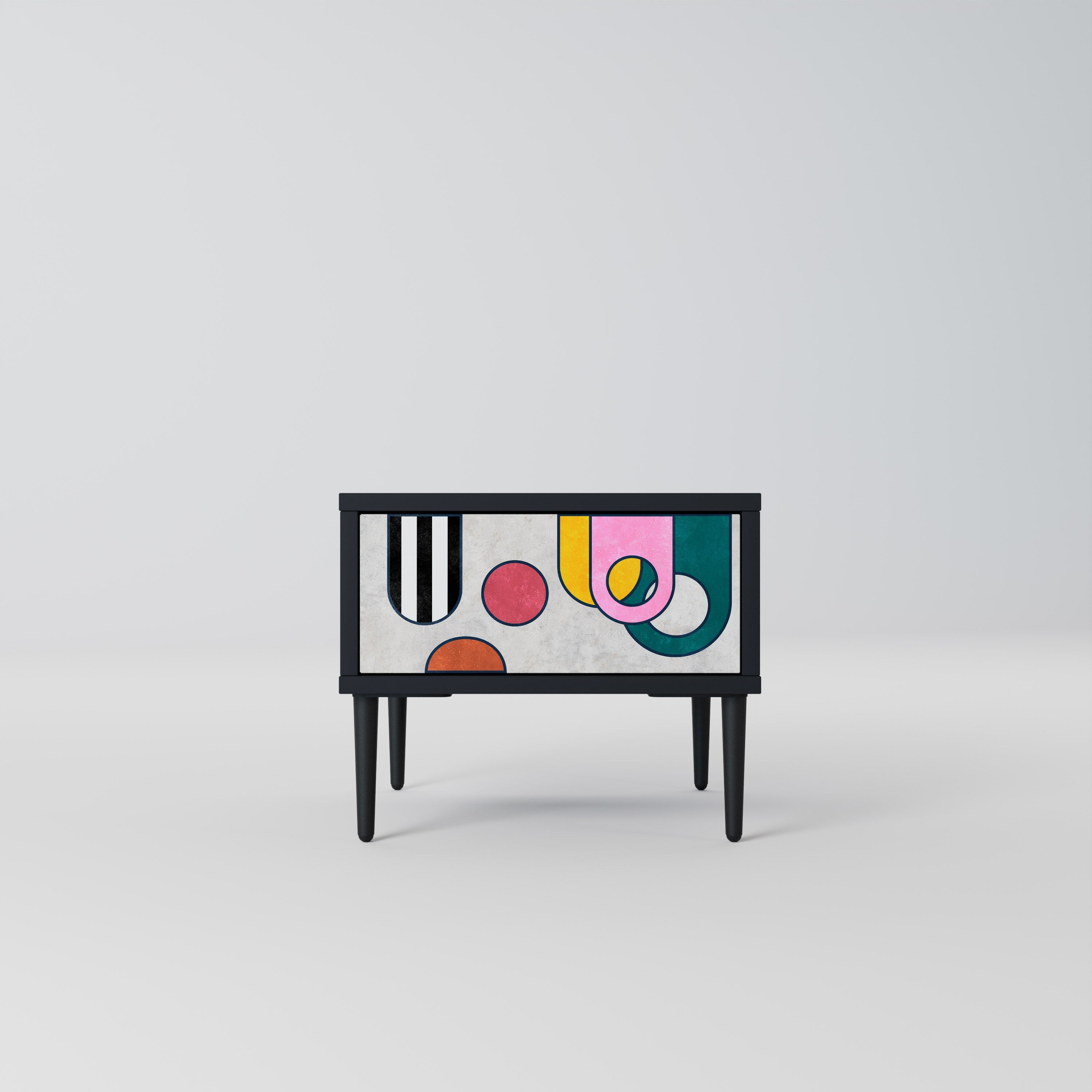 COOL STORY Mesa de Cabeceira em Acabamento Preto