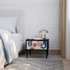 COOL STORY Mesa de Cabeceira em Acabamento Preto