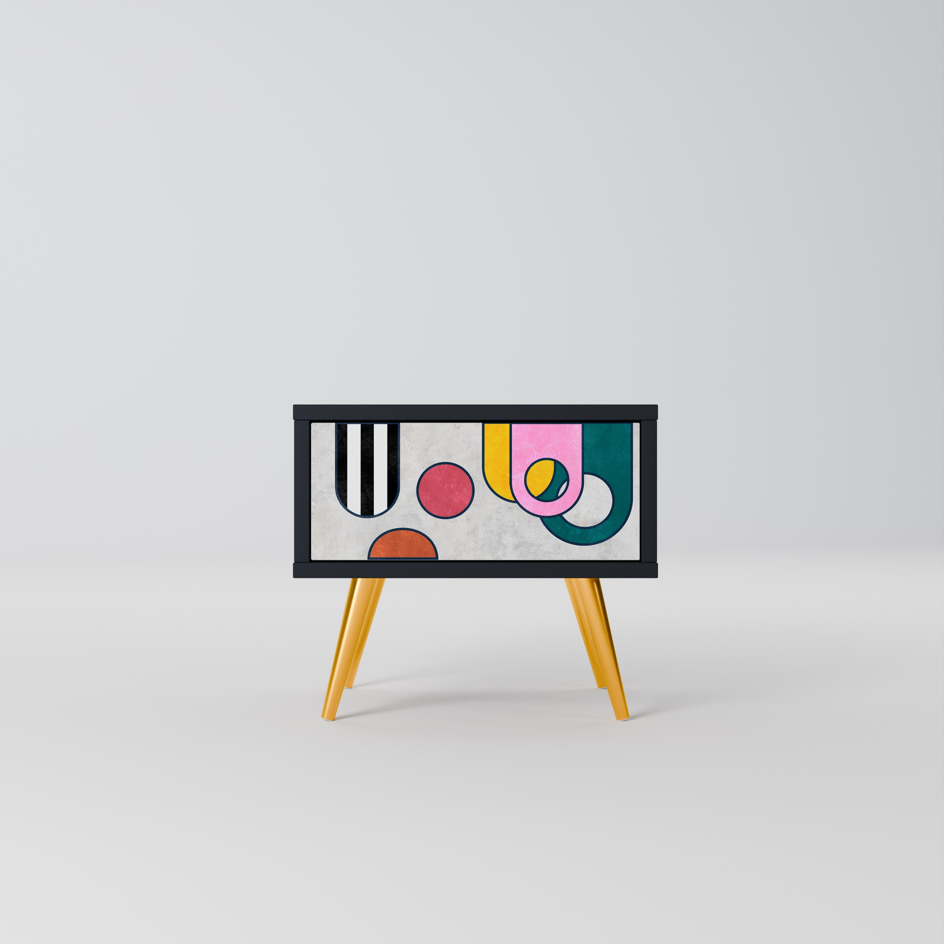 COOL STORY Mesa de Cabeceira em Acabamento Preto