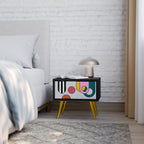 COOL STORY Mesa de Cabeceira em Acabamento Preto