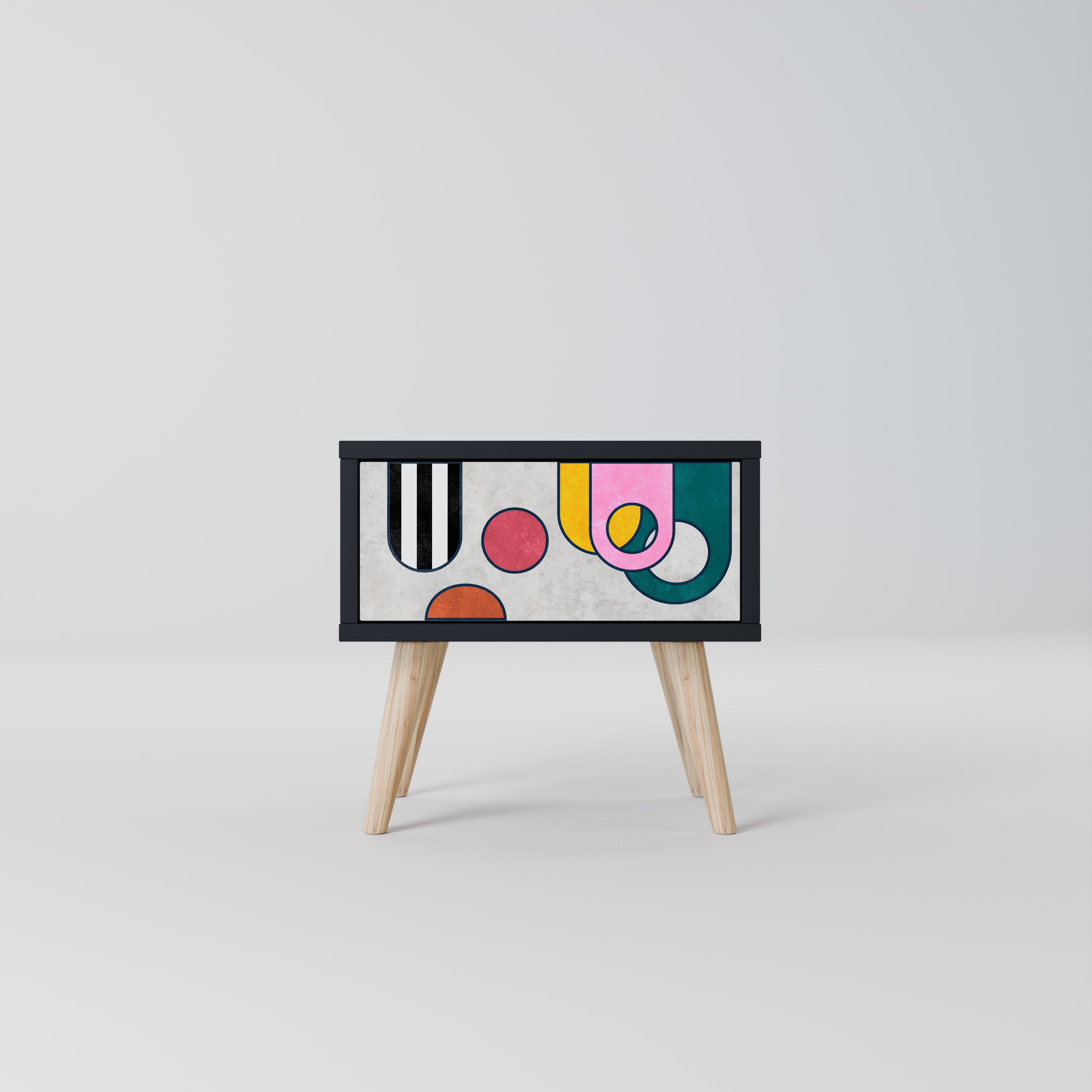 COOL STORY Mesa de Cabeceira em Acabamento Preto