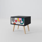 COOL STORY Mesa de Cabeceira em Acabamento Preto