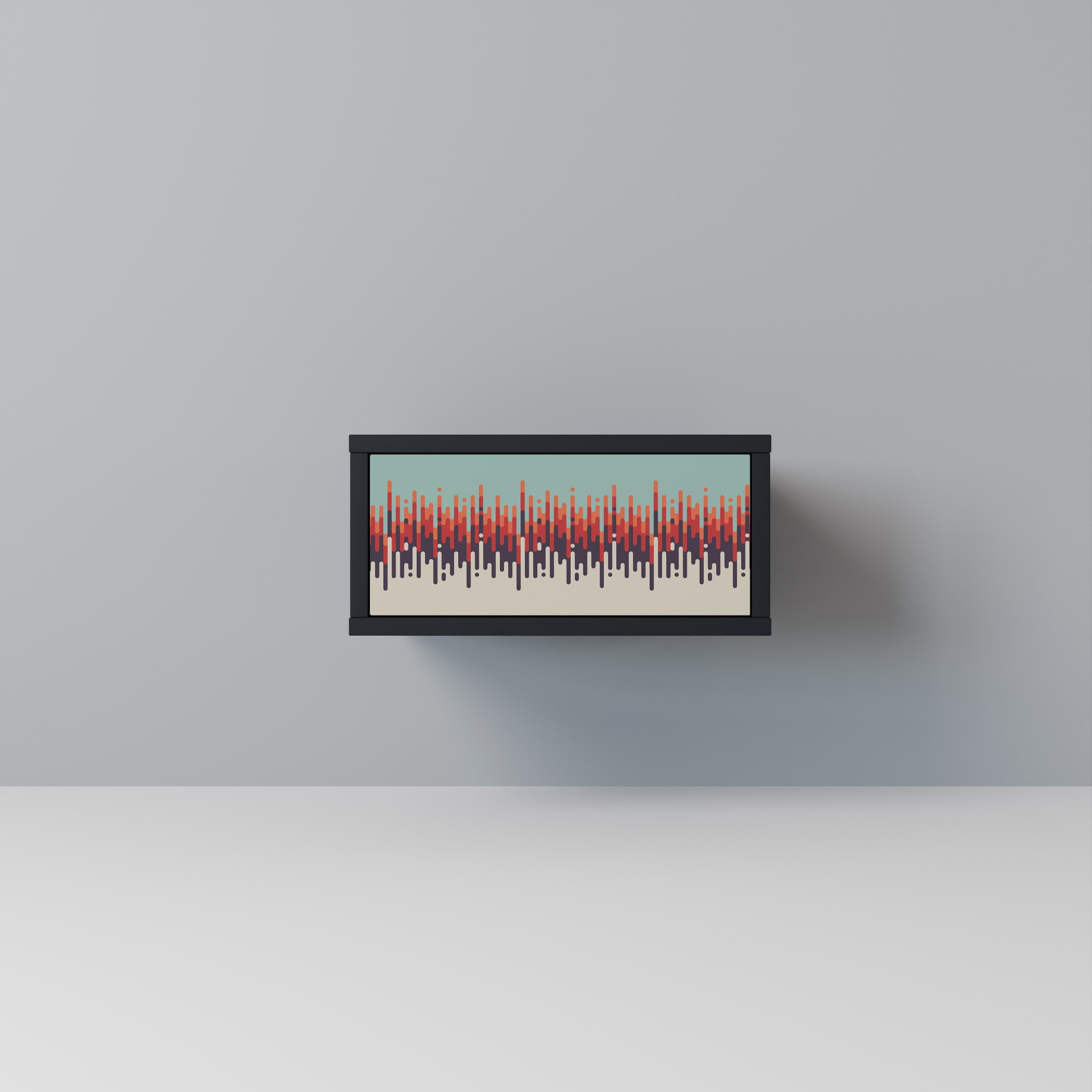 CHROMA CONTOURS Mesa de Cabeceira em Acabamento Preto