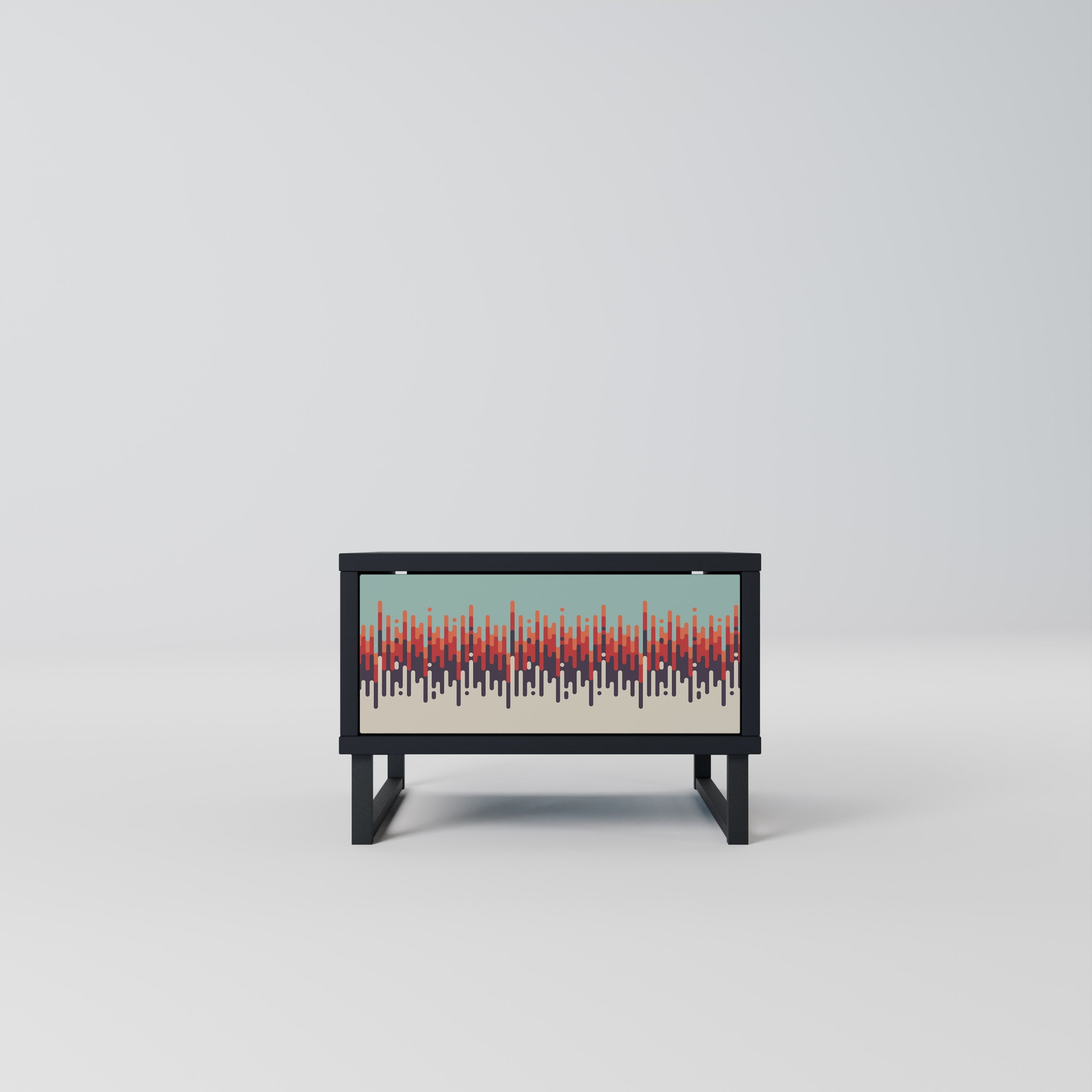 CHROMA CONTOURS Mesa de Cabeceira em Acabamento Preto