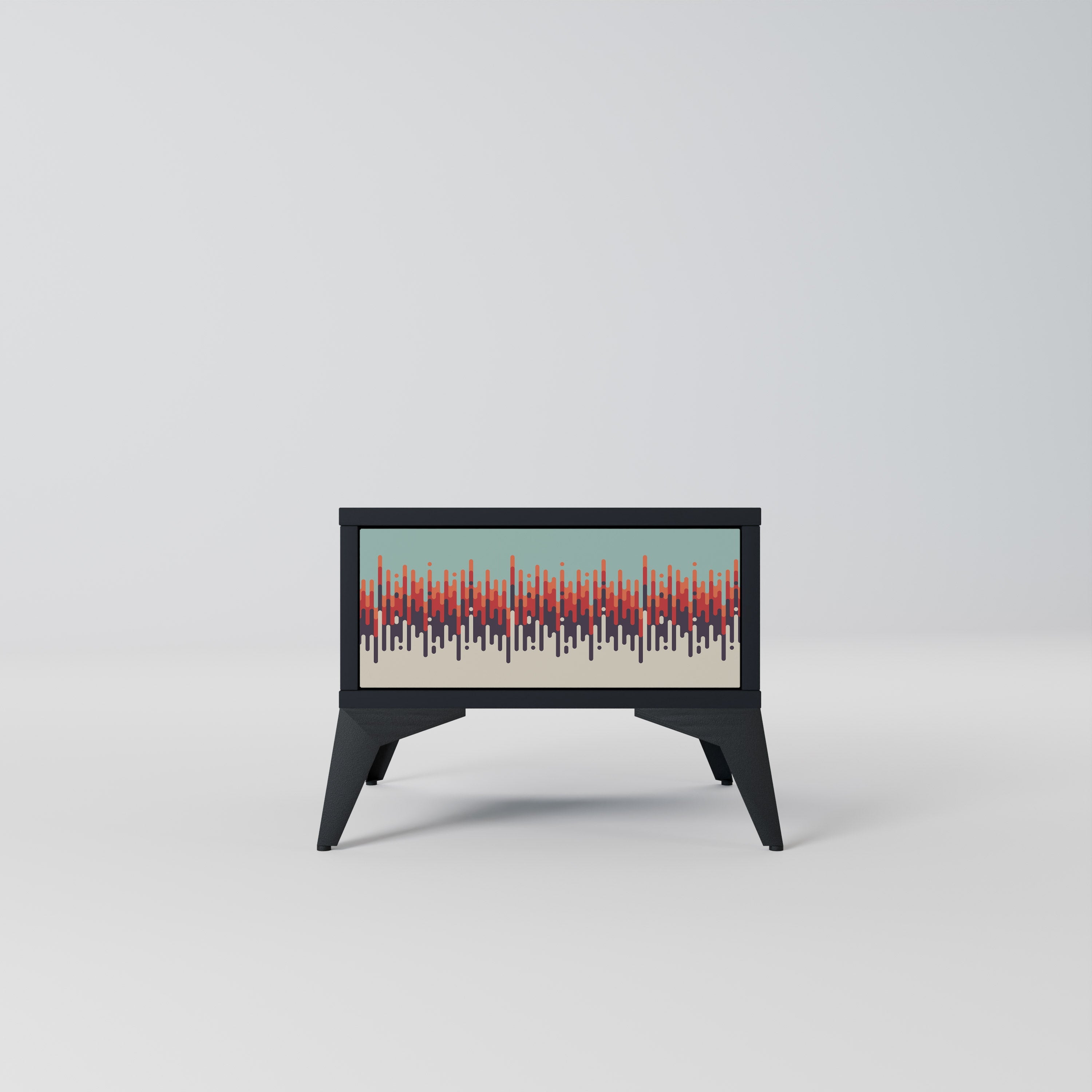 CHROMA CONTOURS Mesa de Cabeceira em Acabamento Preto