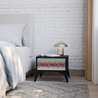 CHROMA CONTOURS Mesa de Cabeceira em Acabamento Preto