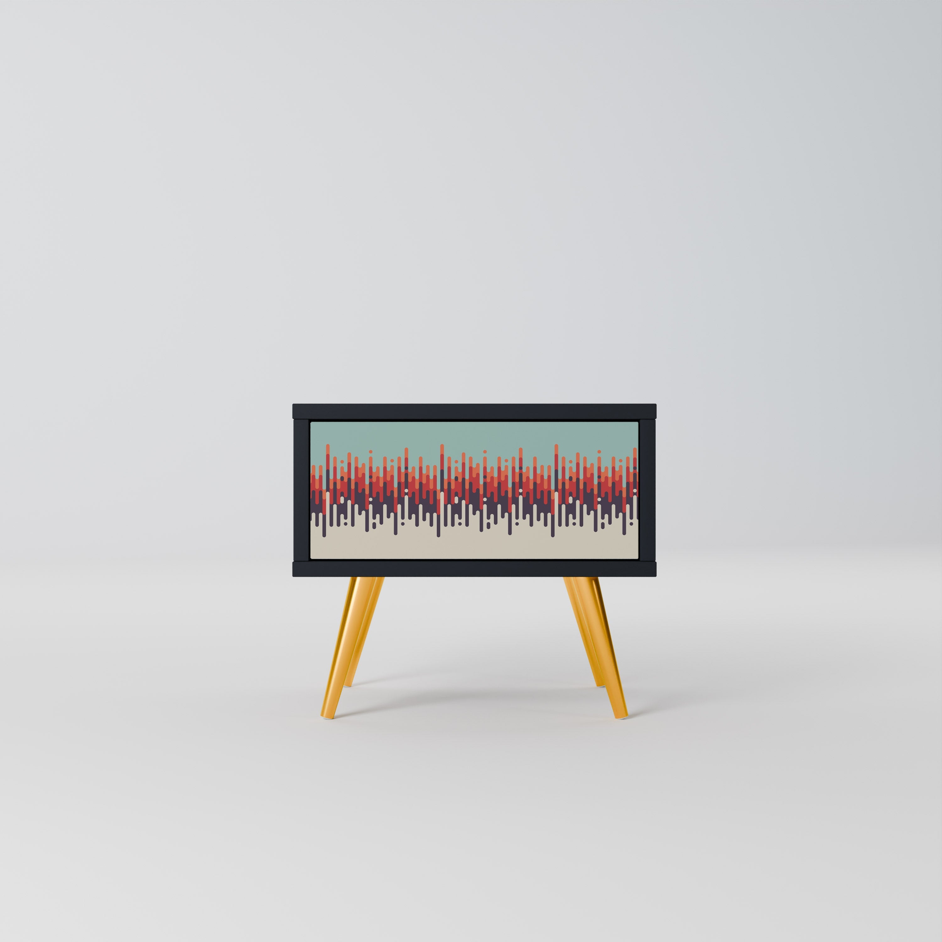 CHROMA CONTOURS Mesa de Cabeceira em Acabamento Preto