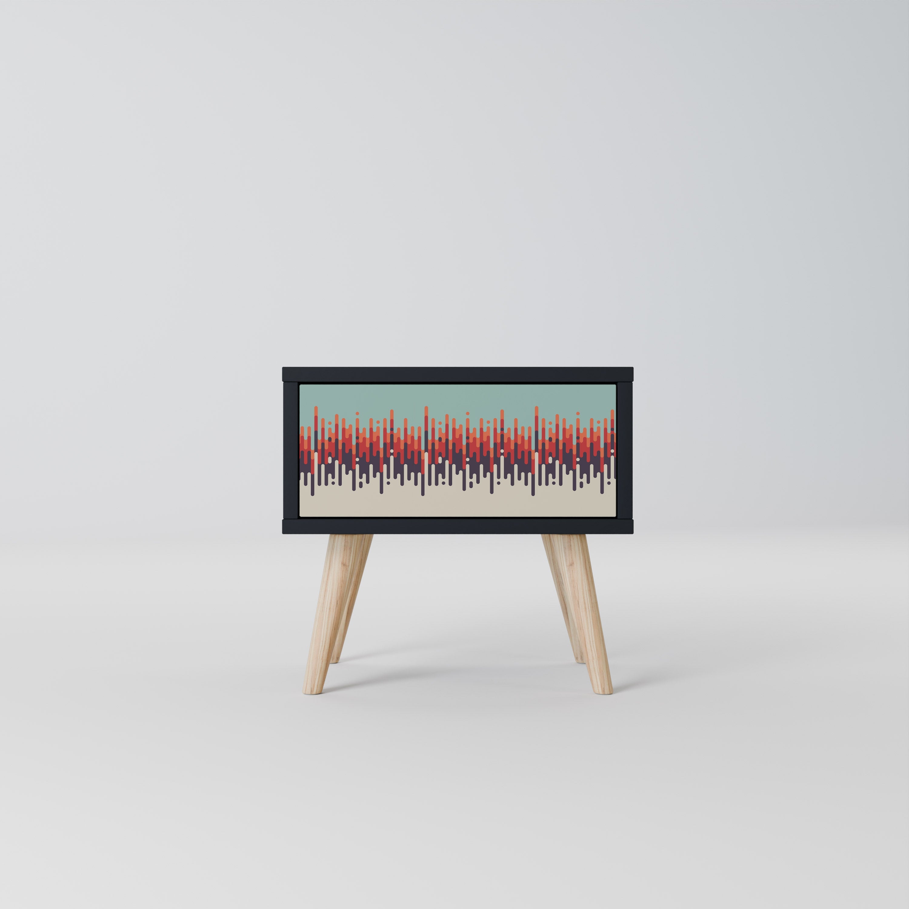 CHROMA CONTOURS Mesa de Cabeceira em Acabamento Preto