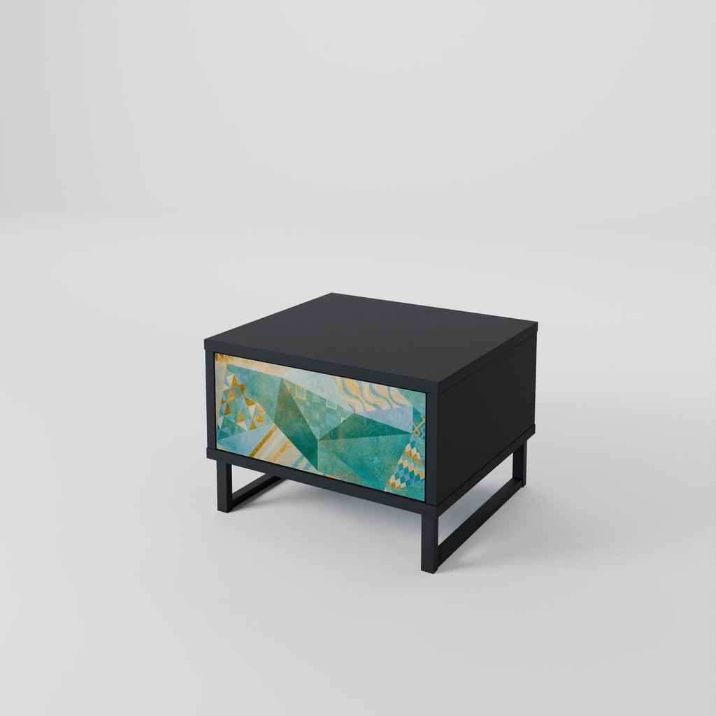 SPECTRUM SPLENDOR Mesa de Cabeceira em Acabamento Preto