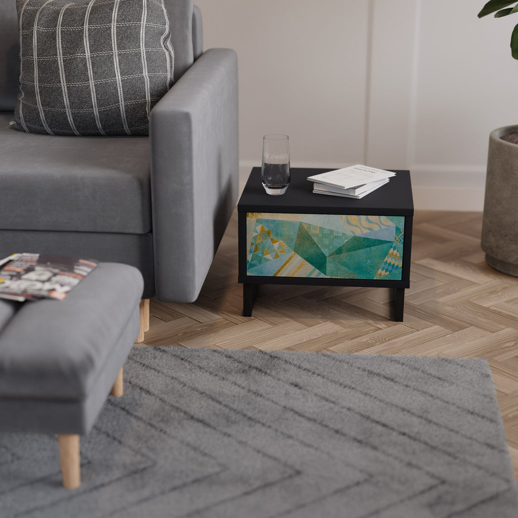 SPECTRUM SPLENDOR Mesa de Cabeceira em Acabamento Preto