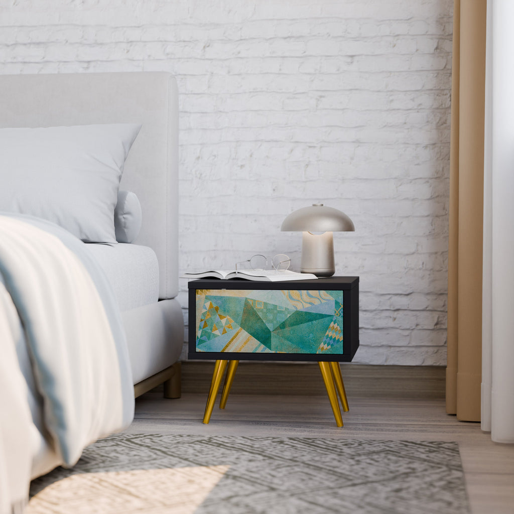 SPECTRUM SPLENDOR Mesa de Cabeceira em Acabamento Preto