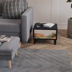 WATERCOLOUR PEAKS Nightstand in Black Finish