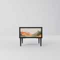 WATERCOLOUR PEAKS Nightstand in Black Finish