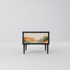 WATERCOLOUR PEAKS Nightstand in Black Finish