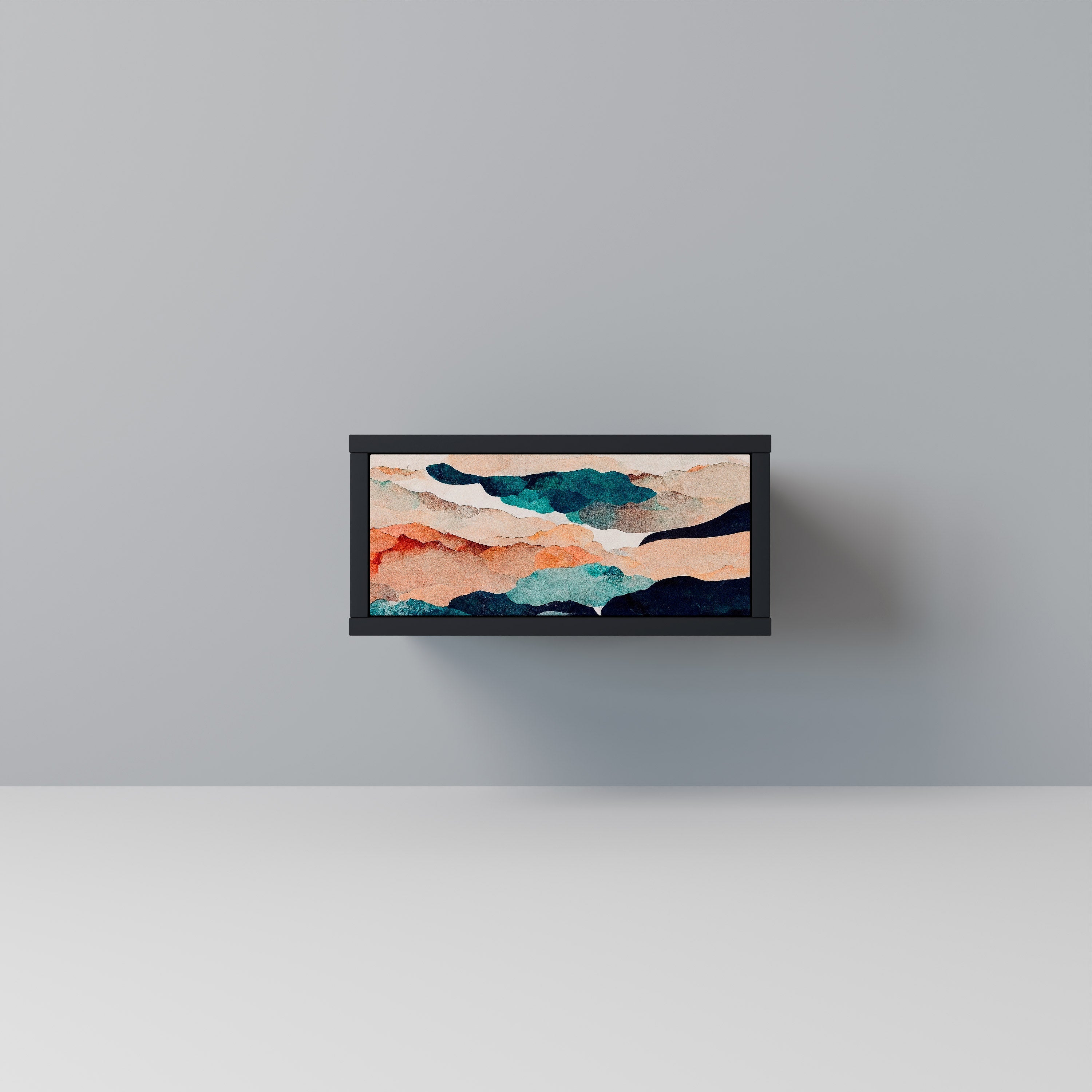 ABSTRACT LANDSCAPE Mesa de Cabeceira em Acabamento Preto