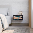 ABSTRACT LANDSCAPE Mesa de Cabeceira em Acabamento Preto