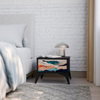 ABSTRACT LANDSCAPE Mesa de Cabeceira em Acabamento Preto