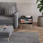 ABSTRACT LANDSCAPE Mesa de Cabeceira em Acabamento Preto